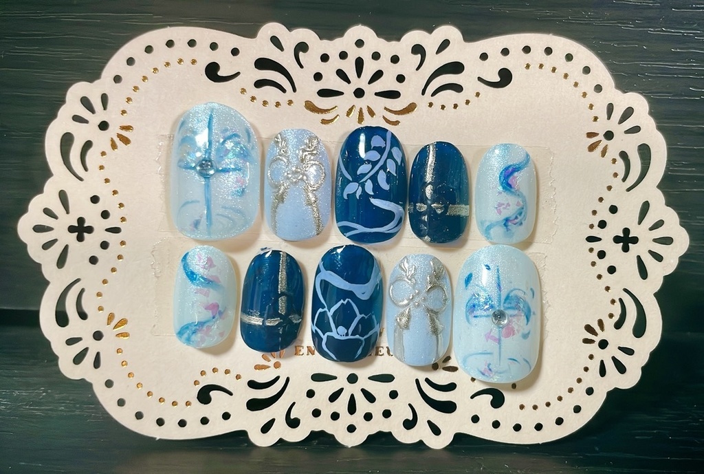 【原神】神里綾人_概念ネイル