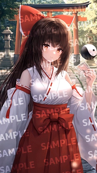 【Android用|8000pxHD動く壁紙】博麗霊夢