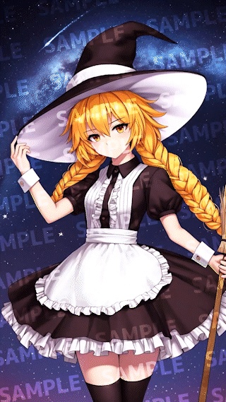 【Android用|8000pxHD動く壁紙】霧雨魔理沙