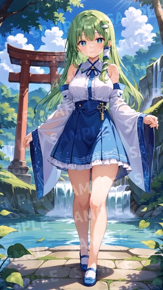 【Android用|8000pxHD動く壁紙】東風谷早苗
