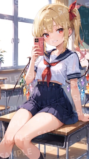 【Android用|8000pxHD動く壁紙】フランドールスカーレット学生服Ver