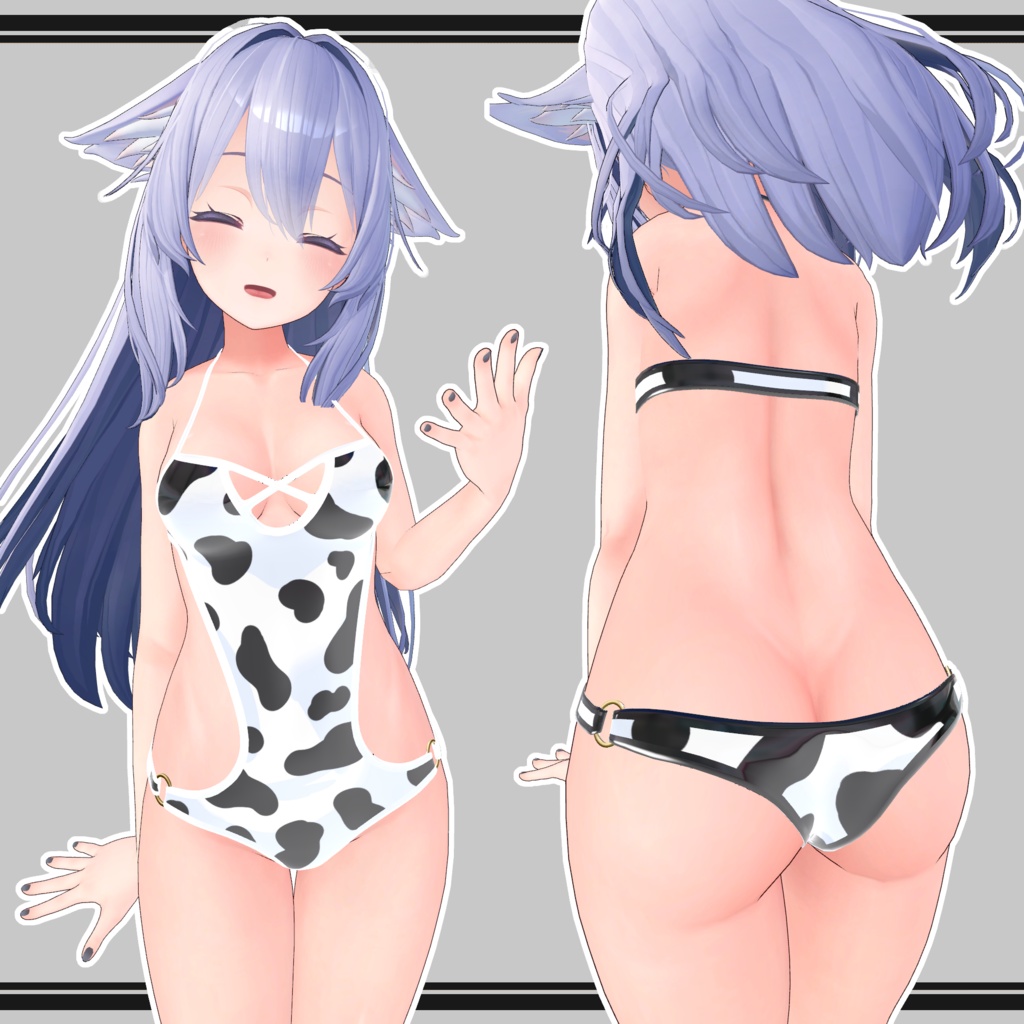 【桔梗用】ワンピース牛水着 / One-piece Cow Swimsuit for Kikyo