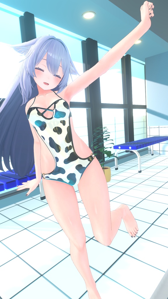 【桔梗用】ワンピース牛水着 / One-piece Cow Swimsuit for Kikyo