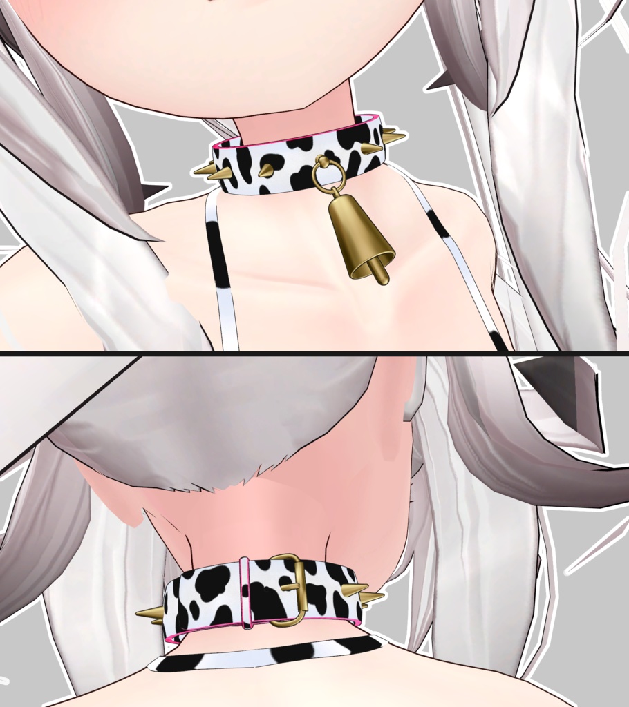 【舞夜用】牛のビキニとカラー / Cow Bikini and Collar for Maya