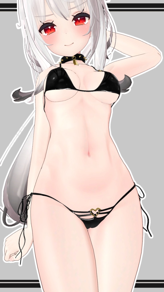 【舞夜用】牛のビキニとカラー / Cow Bikini and Collar for Maya