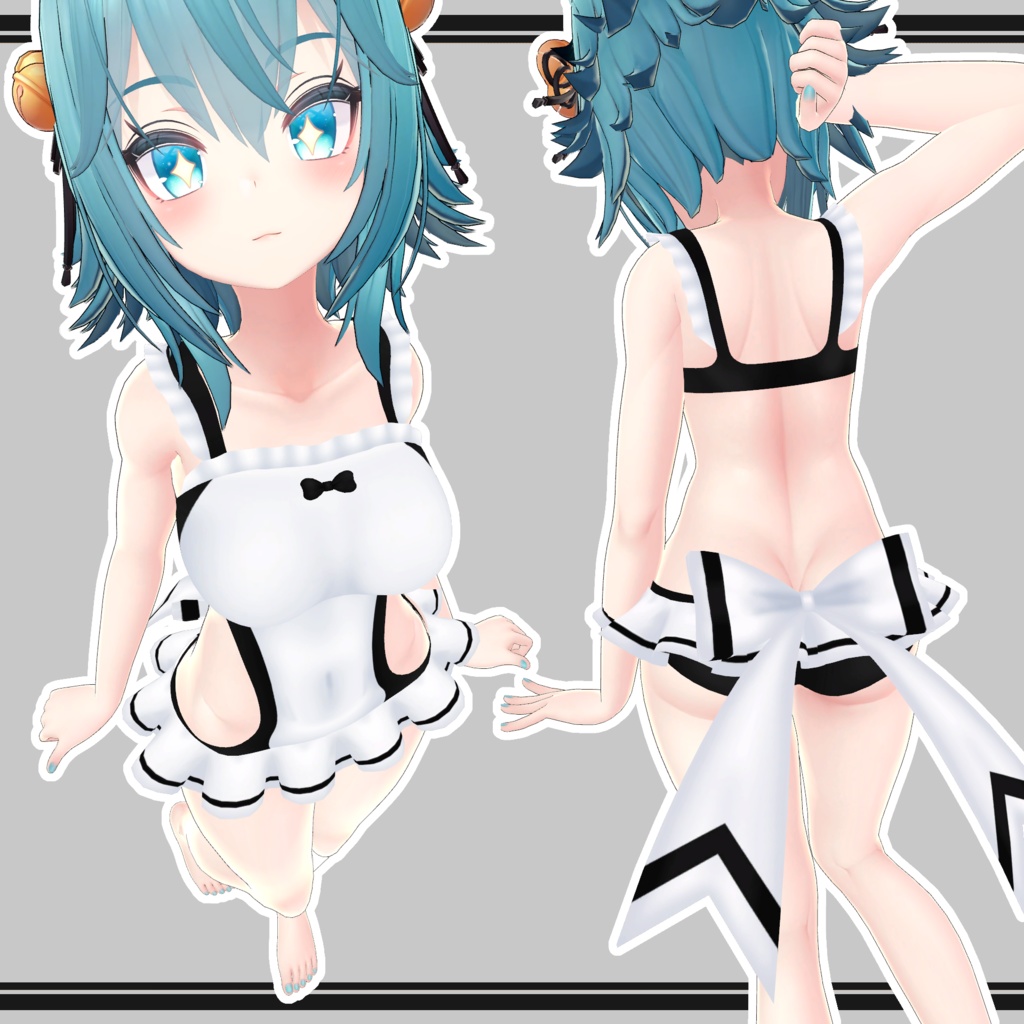 【竜胆用】メイド水着 / Maid Swimsuit for Rindo