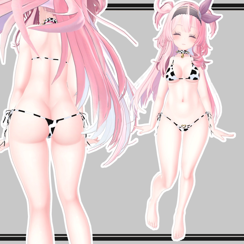 【セレスティア用】Cow Bikini and Collar for Selestia