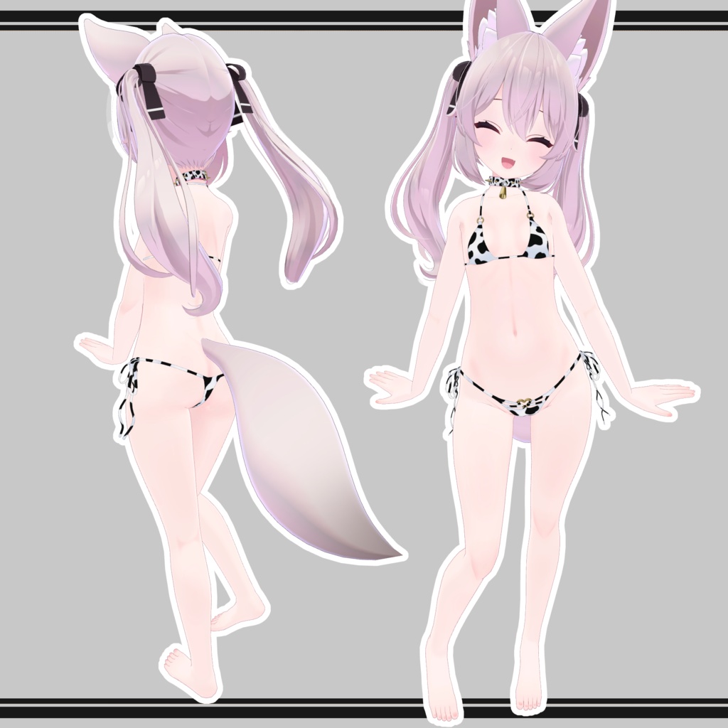 【カリン用】Cow Bikini and Collar for Karin