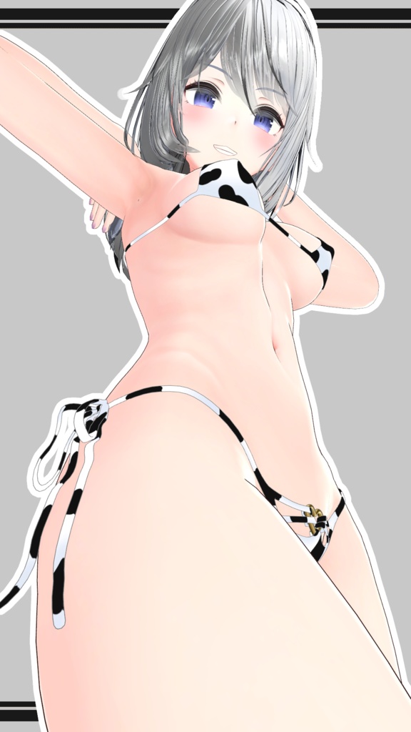 【モフィラ用】Cow Bikini and Collar for Mophira