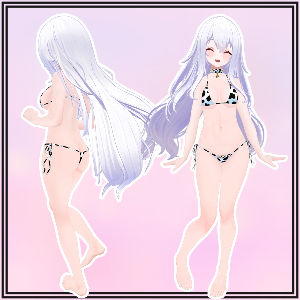 【INABA用】Cow Bikini and Collar for INABA