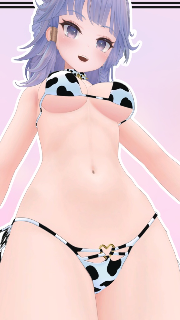 【MaruBody用】Cow Bikini and Collar for MaruBody