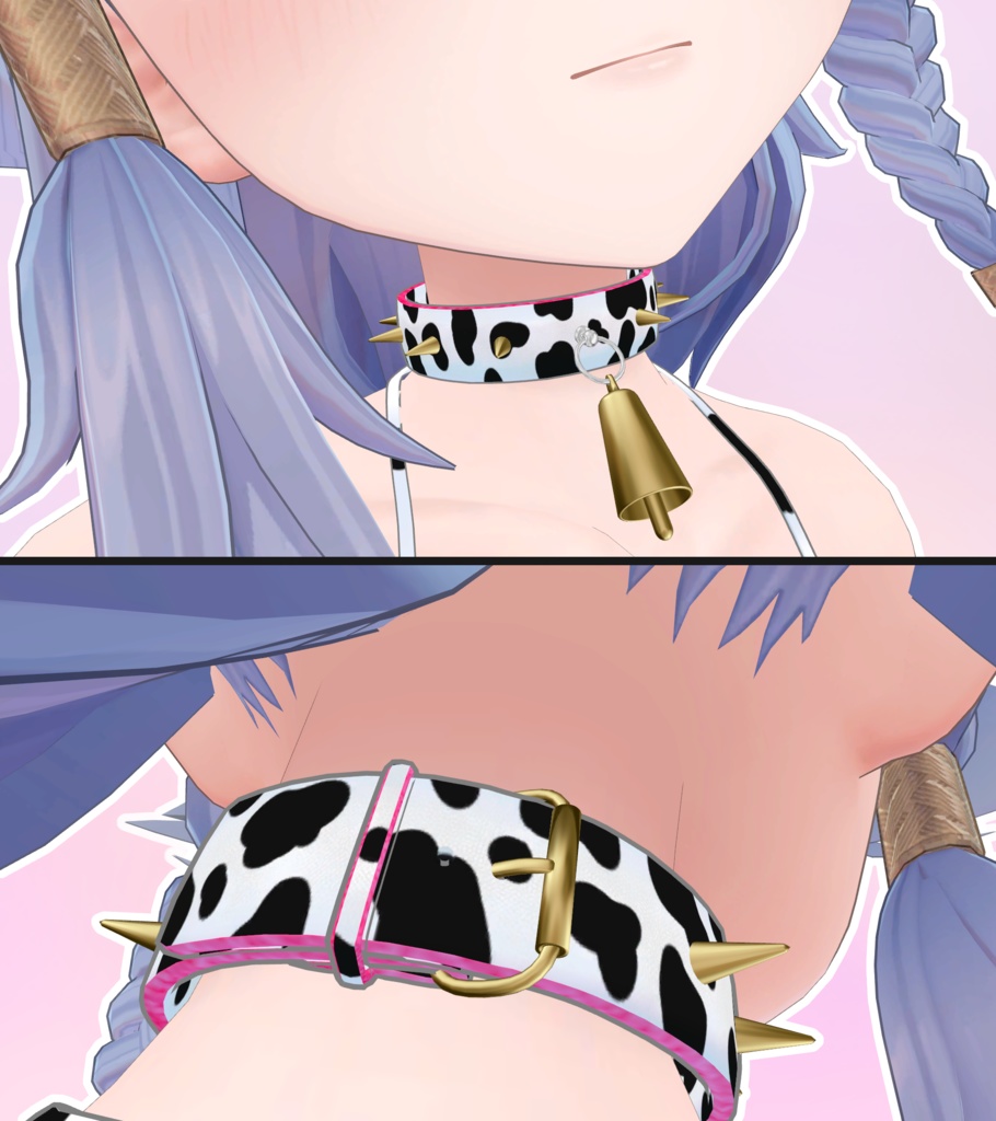 【MaruBody用】Cow Bikini and Collar for MaruBody