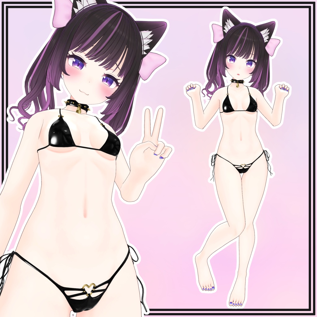 【あのん用】Cow Bikini and Collar for Anon