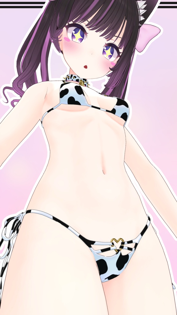 【あのん用】Cow Bikini and Collar for Anon