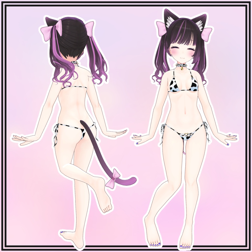 【あのん用】Cow Bikini and Collar for Anon