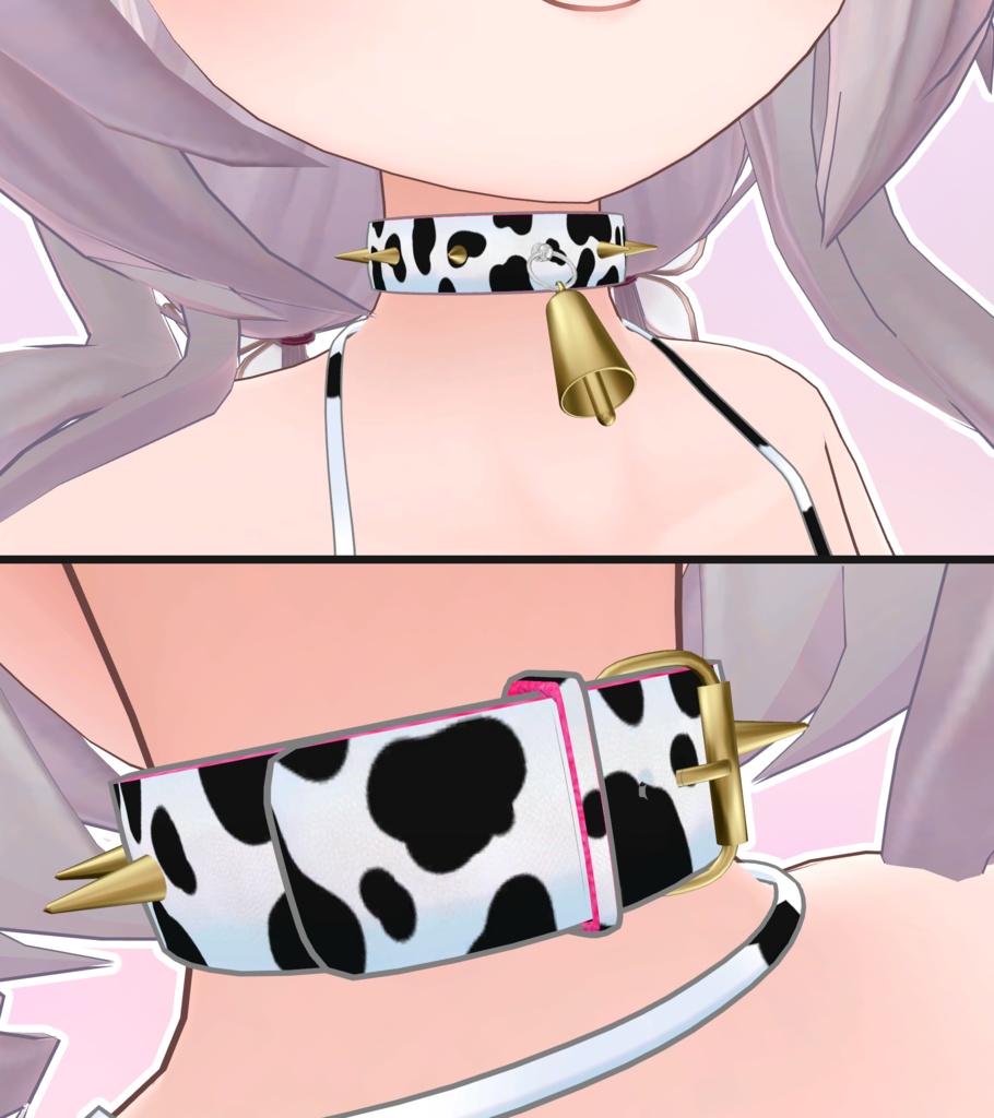 【めいゆん用】Cow Bikini and Collar for Meiyun