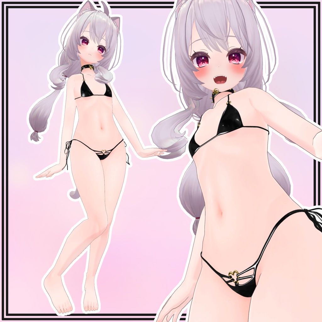 【めいゆん用】Cow Bikini and Collar for Meiyun
