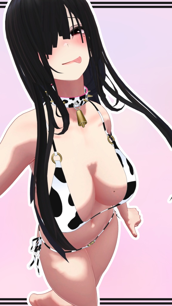 【ダージェリン用】Cow Bikini and Collar for Darjelling