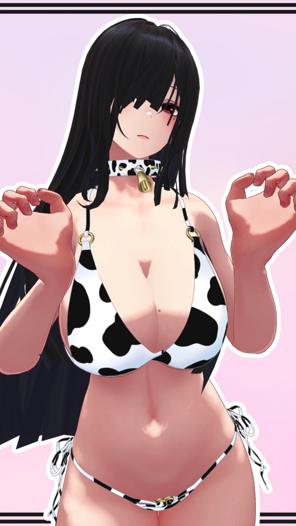 【ダージェリン用】Cow Bikini and Collar for Darjelling