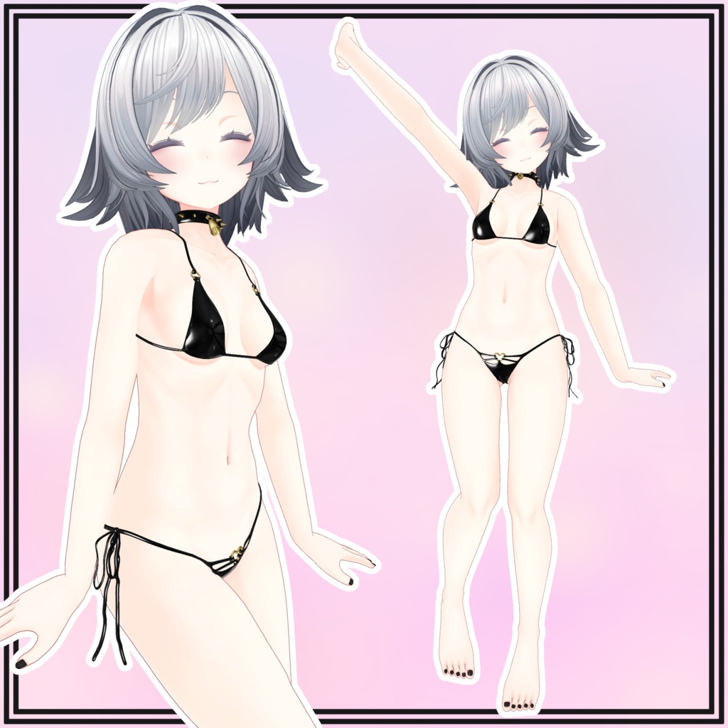 【むろむ用】Cow Bikini and Collar for Muromu