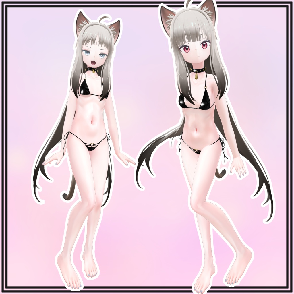 【ユギ・ミヨ用】Cow Bikini and Collar for Yugi and Miyo