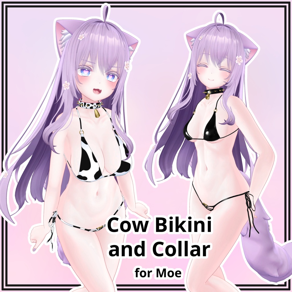 【萌用】Cow Bikini and Collar for Moe