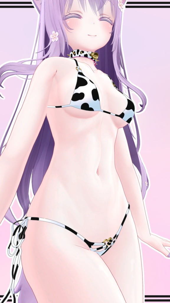 【萌用】Cow Bikini and Collar for Moe
