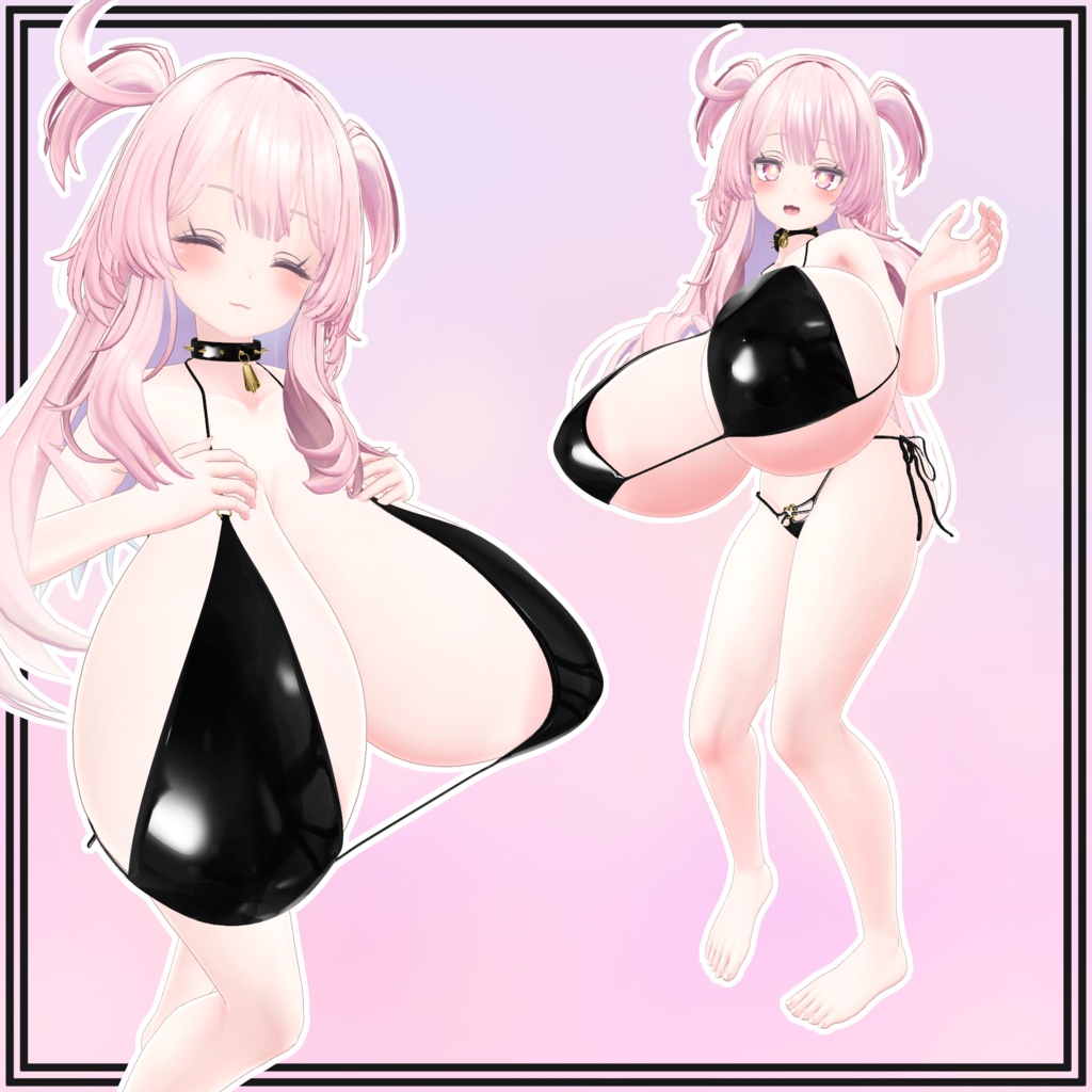 【セレスティア用】Cow Bikini and Collar for Selestia with Giant Breasts 缩略图 6