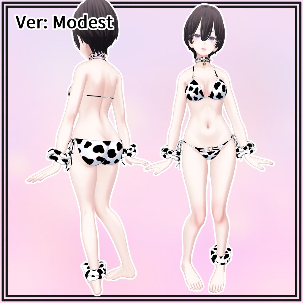 【森羅用】Cow Bikini and Collar for Shinra