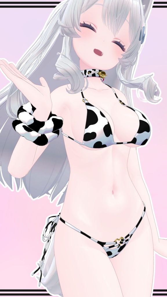 【ライム用】Cow Bikini and Collar for Lime
