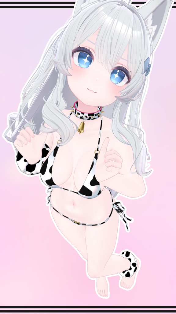 【ライム用】Cow Bikini and Collar for Lime