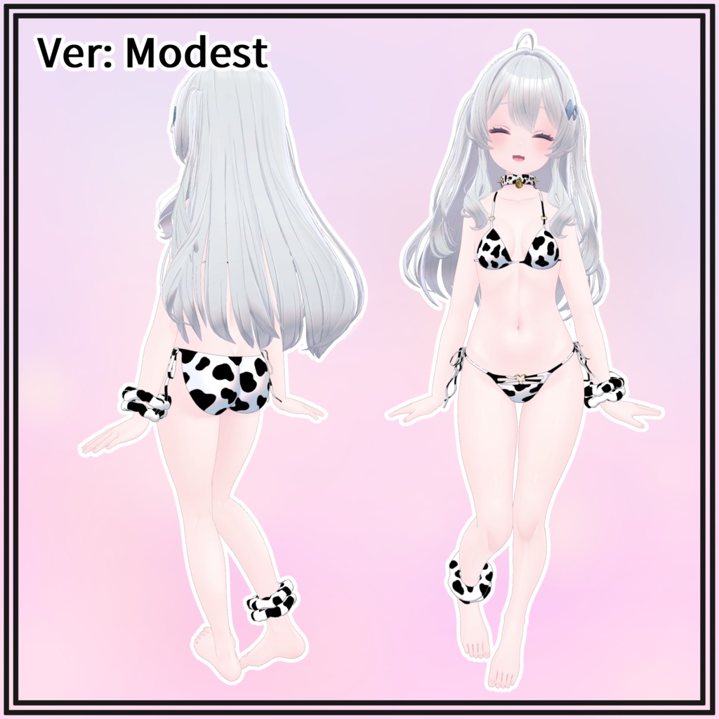 【ライム用】Cow Bikini and Collar for Lime