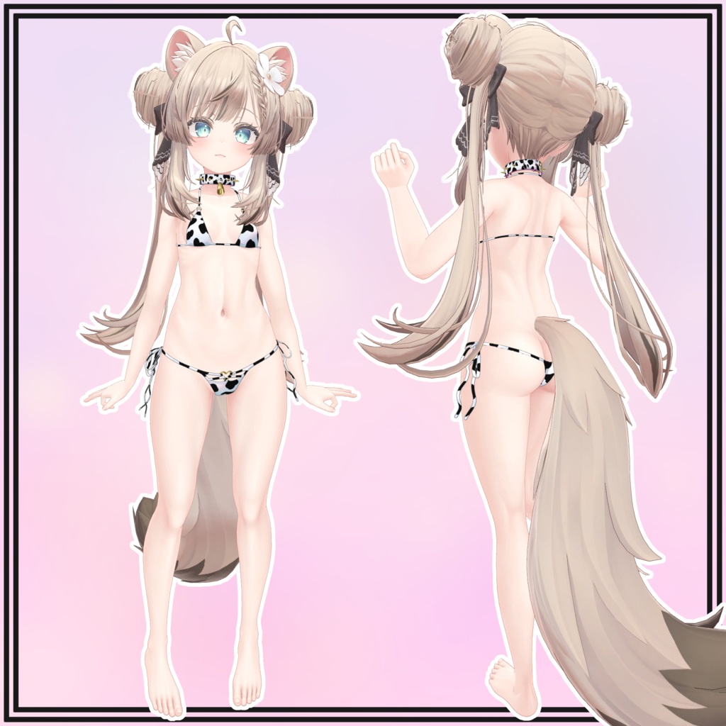 【マヌカ用】Cow Bikini and Collar for Manuka