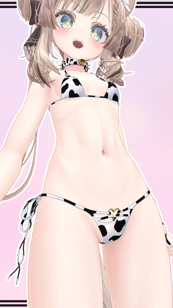 【マヌカ用】Cow Bikini and Collar for Manuka