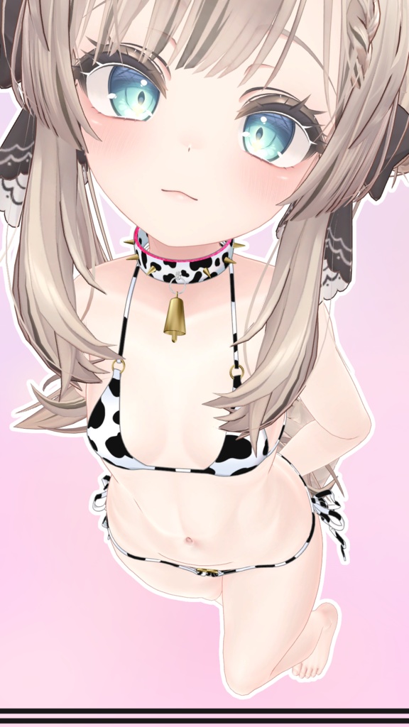 【マヌカ用】Cow Bikini and Collar for Manuka