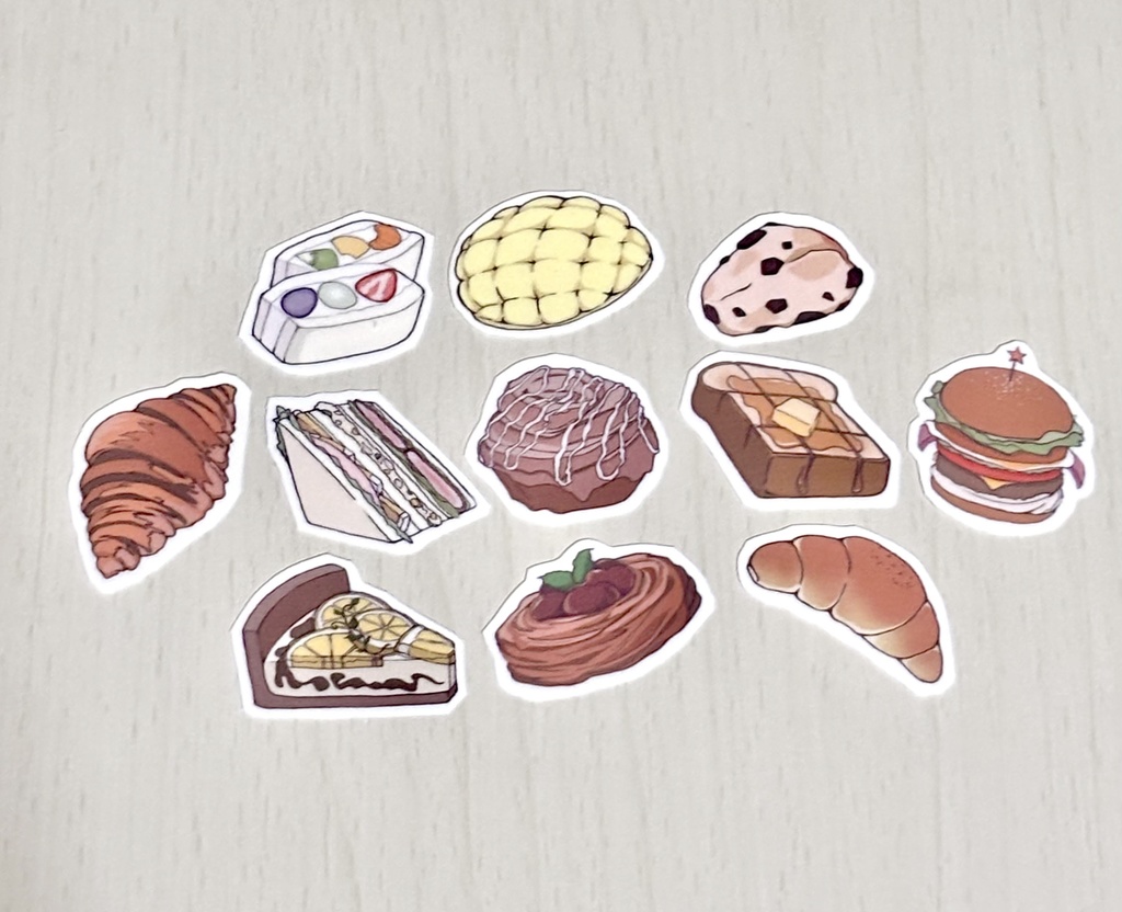 たべものフレークシール