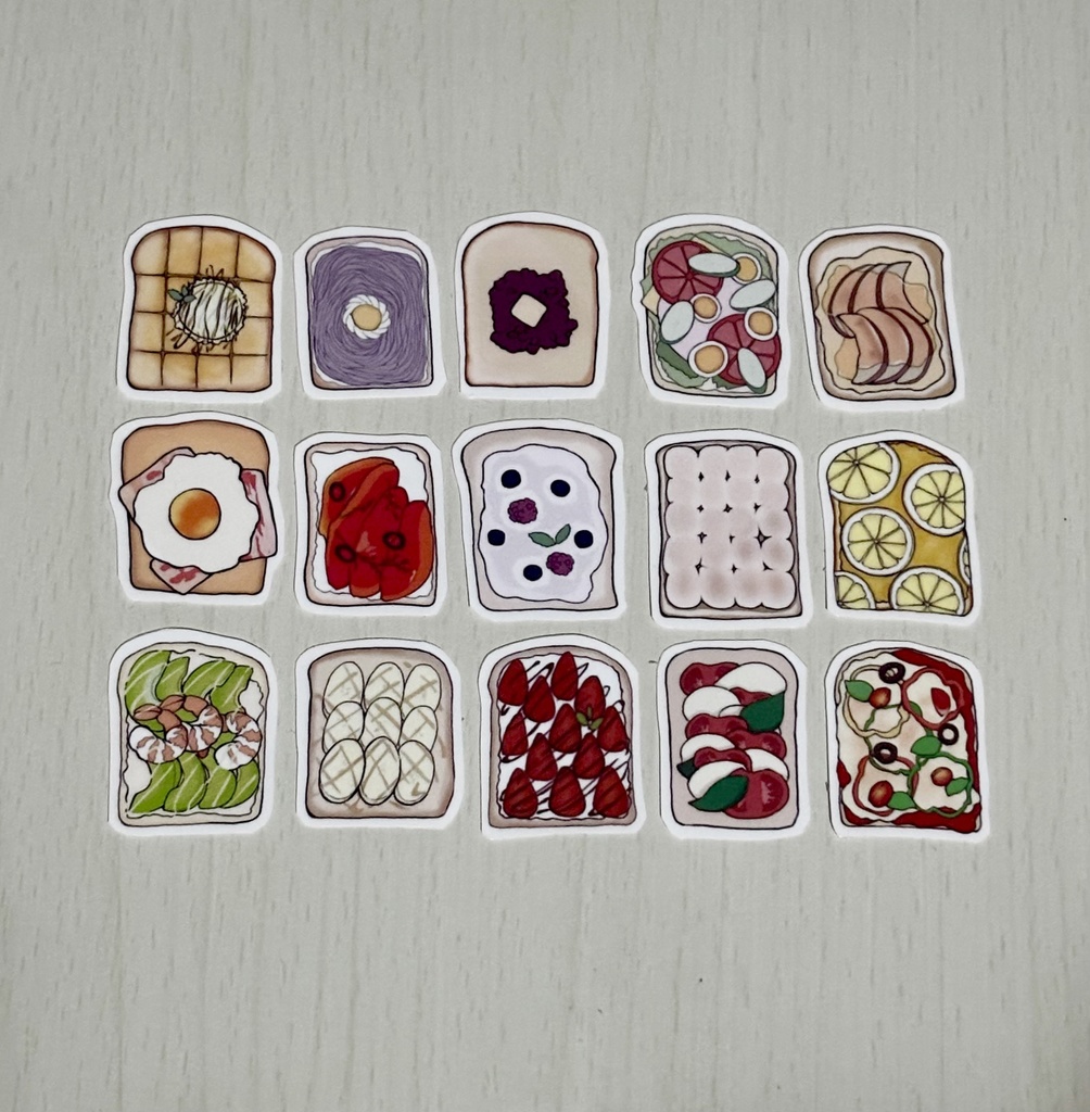 たべものフレークシール