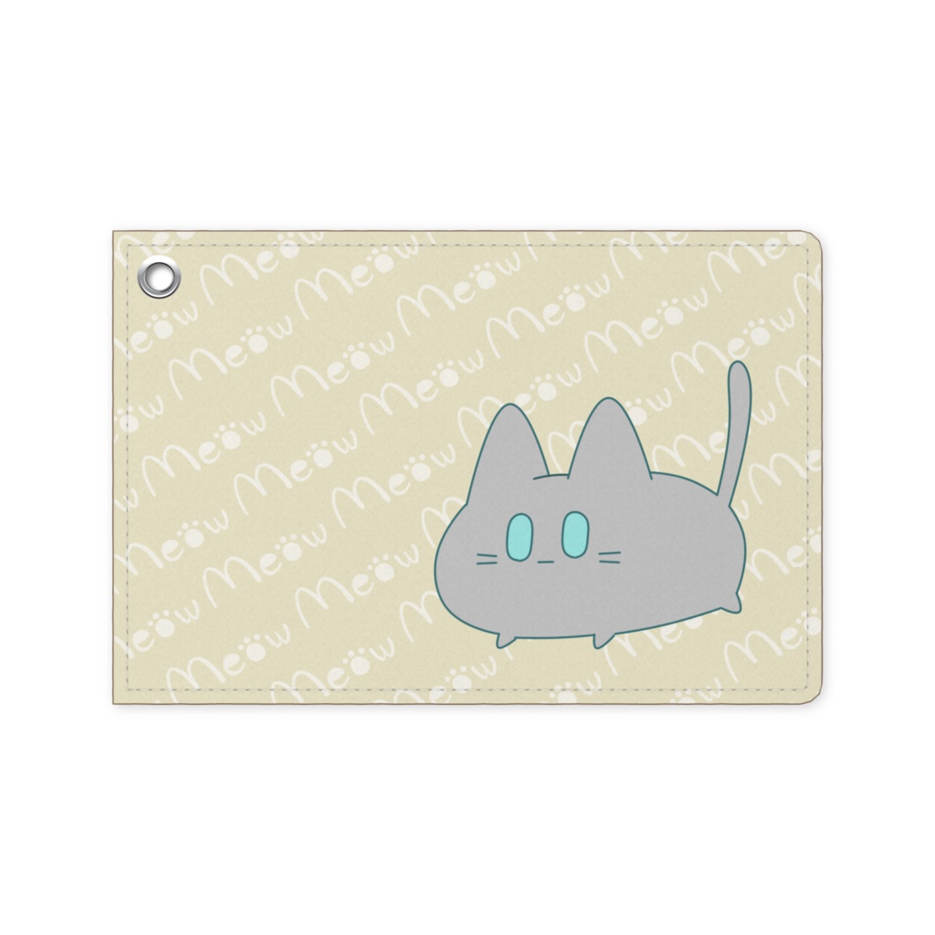 パスケース:Meow グレー