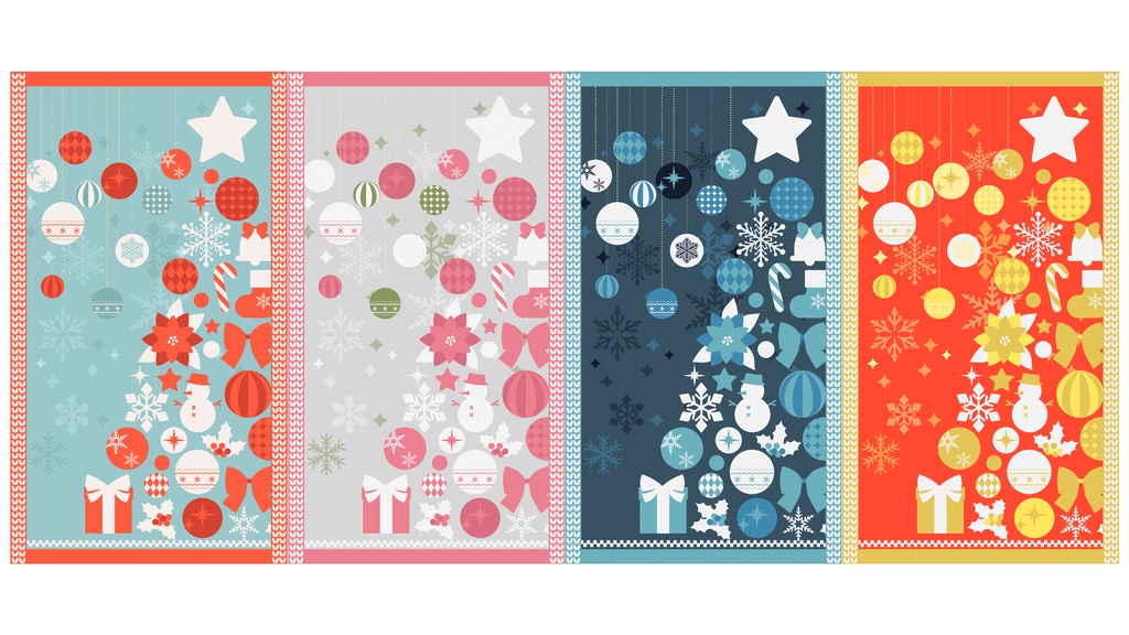 【配信素材】クリスマス配信向け背景&ロゴset(縦型有り)