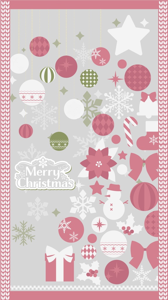 【配信素材】クリスマス配信向け背景&ロゴset(縦型有り)