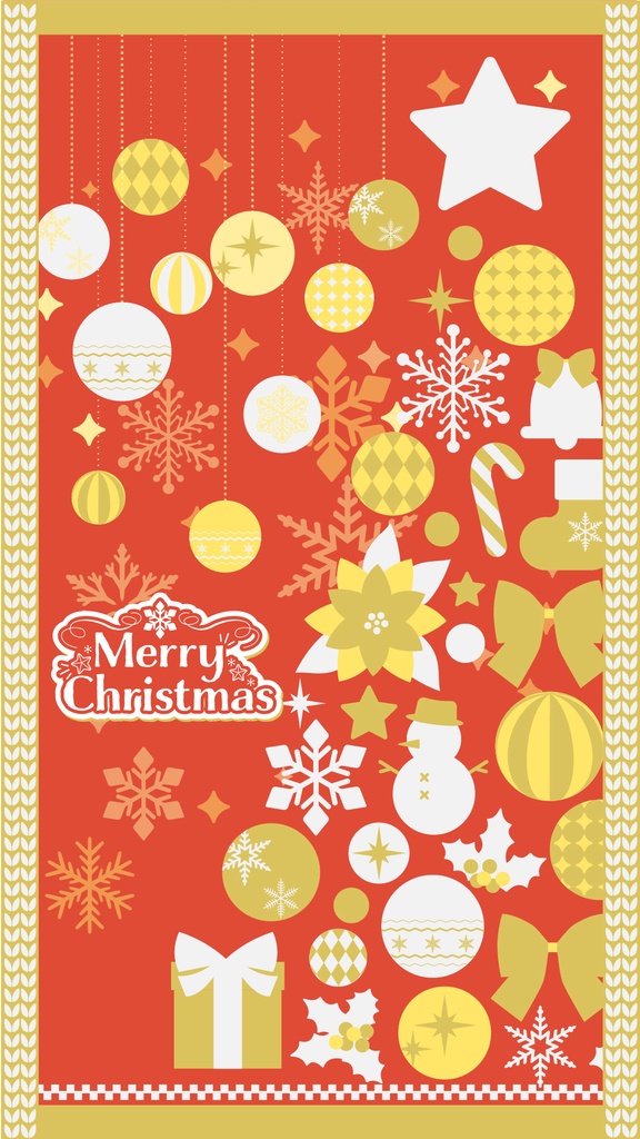 【配信素材】クリスマス配信向け背景&ロゴset(縦型有り)