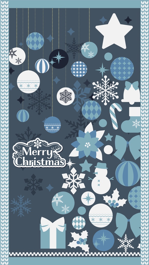 【配信素材】クリスマス配信向け背景&ロゴset(縦型有り)