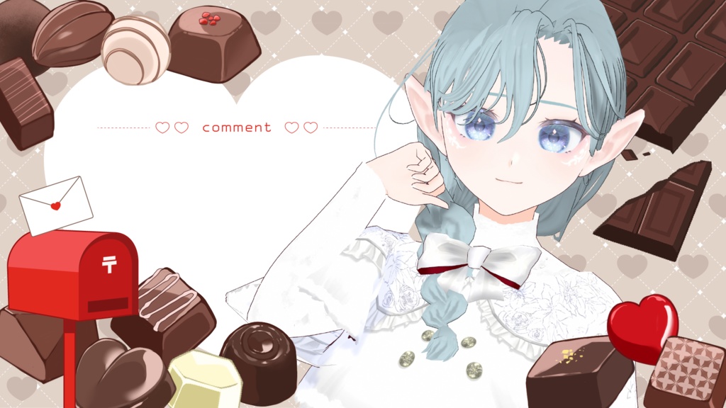 【動く配信背景】バレンタイン向け素材(静止画付き)