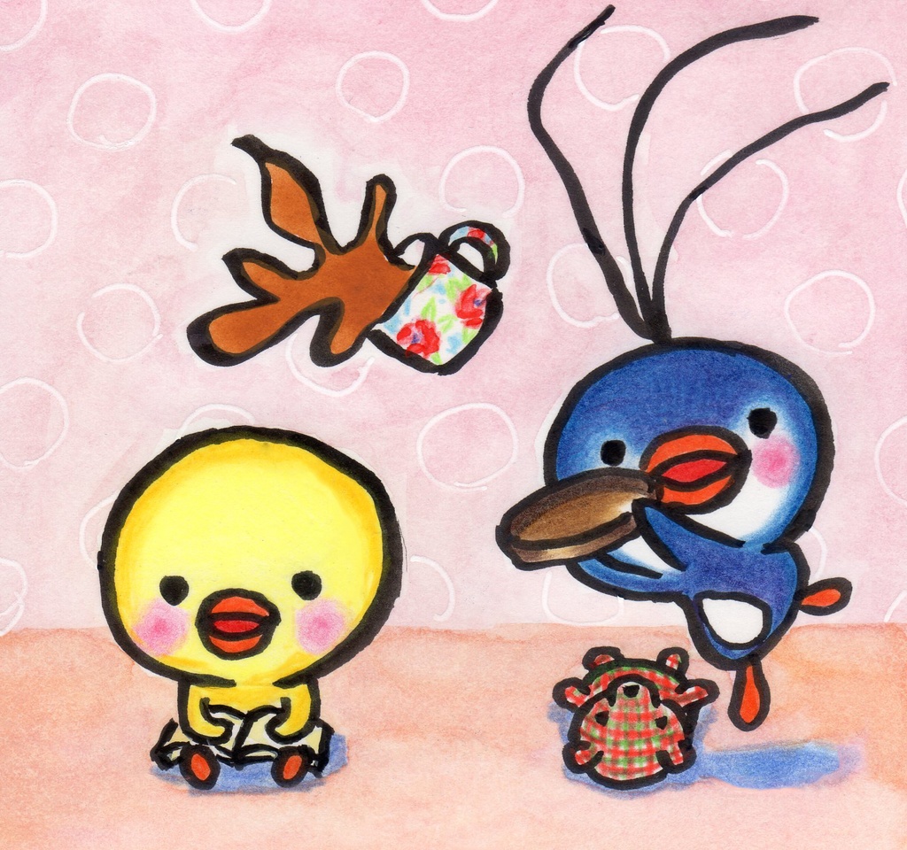 【あ!Tシャツ】毛ながペンギンとひよこの生活