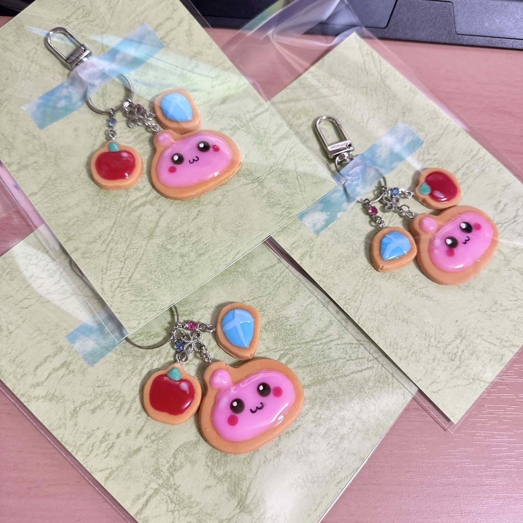 【/organize5新作！】ポリンのアイシングクッキー風キーホルダー【ハンドメイド】