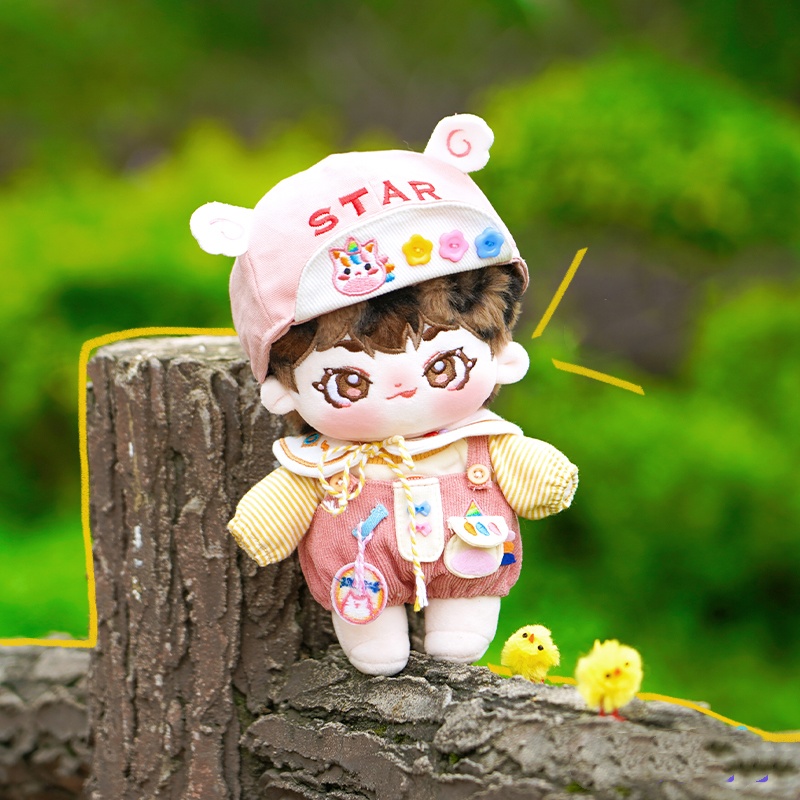 秋ヒョウヒョウ 20cm 着せ替えぬいぐるみ 無属性 獣耳付け男の子 茶髪茶色の目着せ替え人形 綿人形 コットンドール キャラクターぬいぐるみ cotton doll