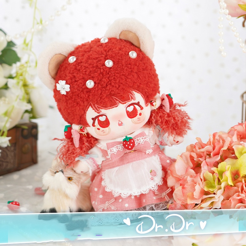 吱吱莓莓 20cm 着せ替えぬいぐるみ 無属性 ガーランドバニー 獣耳付け女の子 着せ替え人形 綿人形 コットンドール キャラクターぬいぐるみ cotton doll