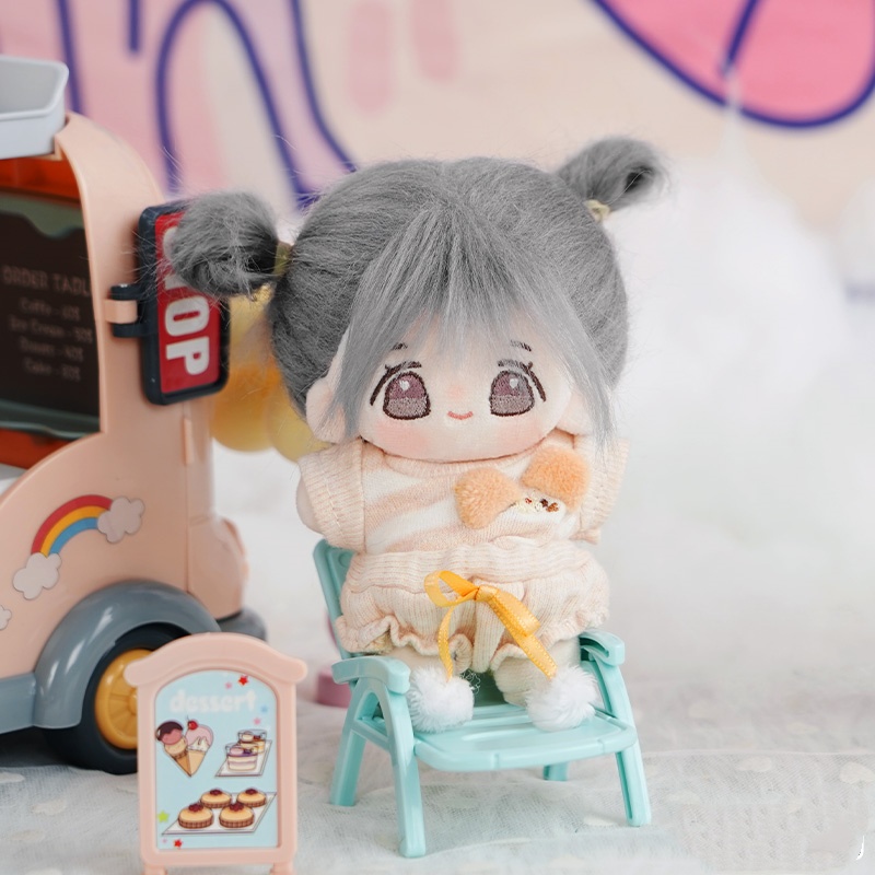 栗包 10cm 着せ替えぬいぐるみ 無属性 レイヘア ブラウンアイズ女の子 着せ替え人形 綿人形 コットンドール キャラクターぬいぐるみ cotton doll