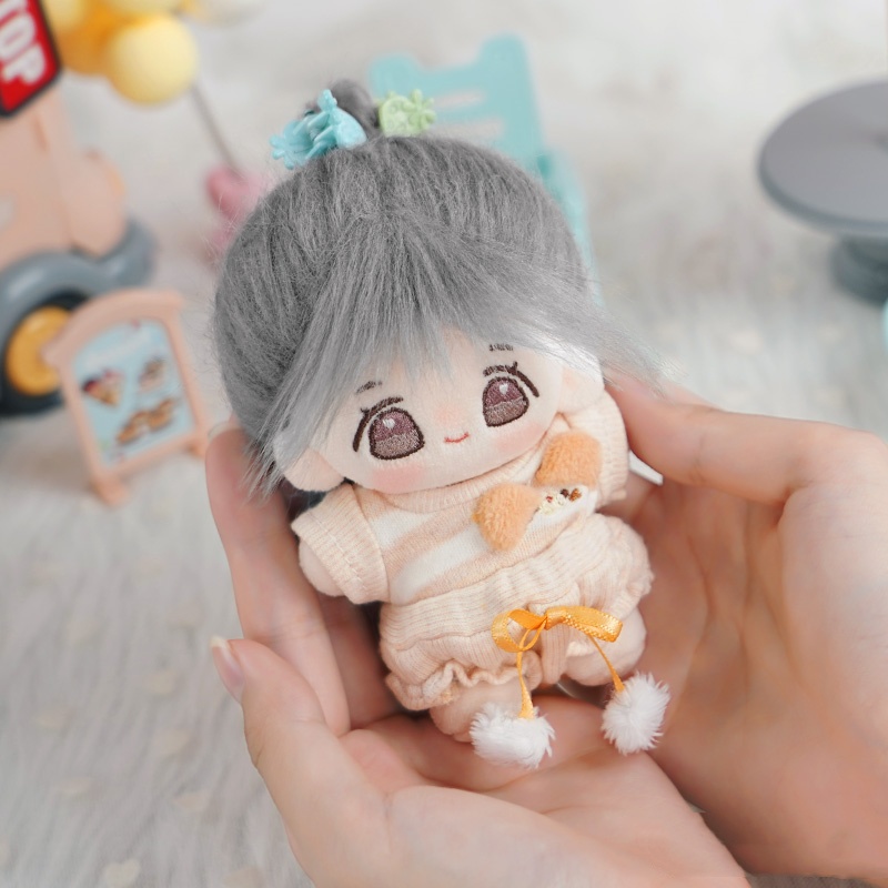 栗包 10cm 着せ替えぬいぐるみ 無属性 レイヘア ブラウンアイズ女の子 着せ替え人形 綿人形 コットンドール キャラクターぬいぐるみ cotton doll