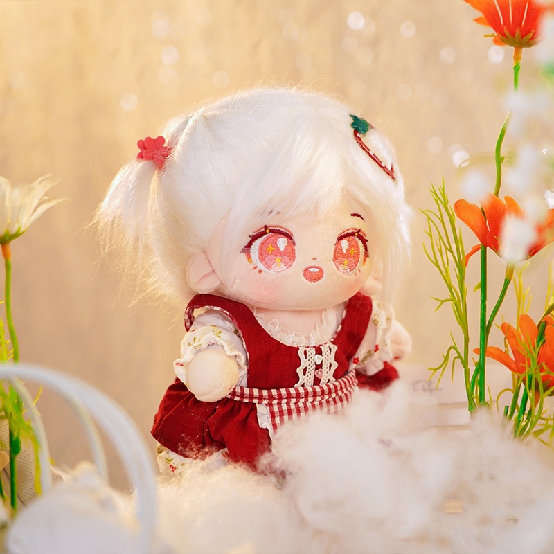 思慕雪 20cm 着せ替えぬいぐるみ 無属性 白髪赤目女の子 着せ替え人形 綿人形 コットンドール キャラクターぬいぐるみ